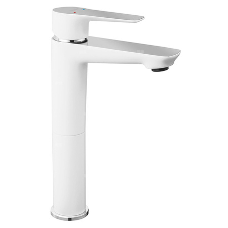 Bateria umywalkowa nablatowa FERRO ADORE WHITE-CHROME, chrom/biały