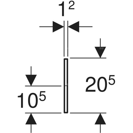 Osłona dekoracyjna Geberit Bambini przednia, do umywalki dla dzieci, do czterech baterii umywalkowych, niższa umywalka po prawej stronie: Zielony Varicor nr 229 / Matowy