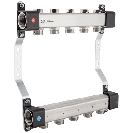 Rozdzielacz InoxFlow z zaworami regulacyjnymi (seria UVN) - 11 obwodów