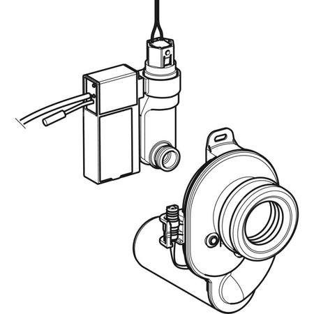 Elektroniczny natynkowy zawór spłukujący do pisuaru, zasilanie bateryjnie