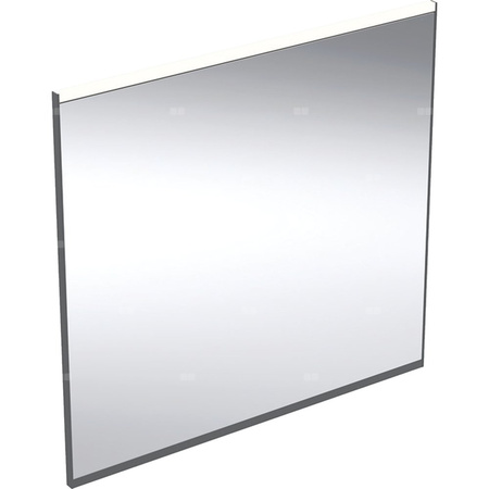 Geberit Option Plus Square Podświetlane lustro, B75cm, H70cm, T3.2cm, z bezpośrednim i pośrednim oświetleniem, czarny mat, Aluminium anodyzowane