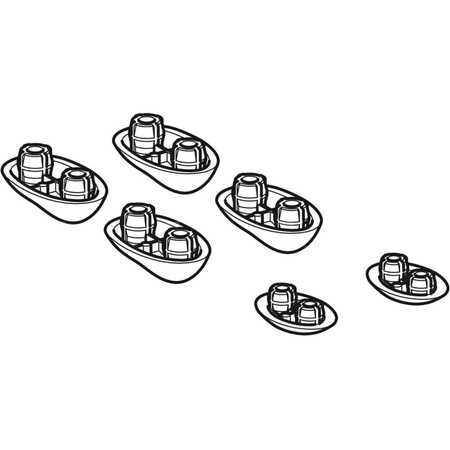 Zestaw podkładek do deski sedesowej i pokrywy deski sedesowej, do Geberit AquaClean 8000plus / 8000: Manhattan