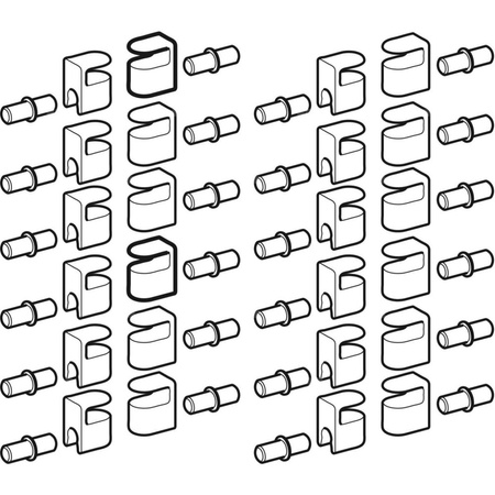 Zestaw podpórek Geberit do szklanej półki do dolnej szafki (12 szt.)