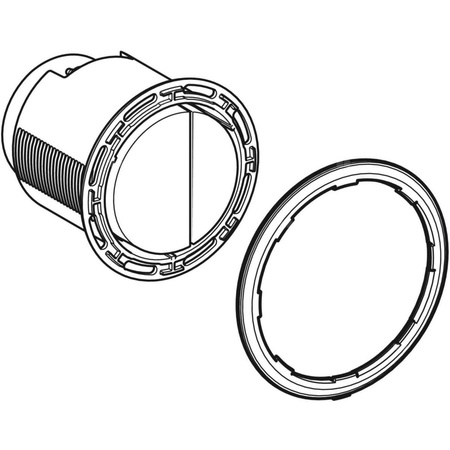Przycisk Geberit do zdalnego uruchamiania spłukiwania typ 10, pneumatyczny, okrągły, do spłukiwania dwudzielnego: Czarny, RAL 9005