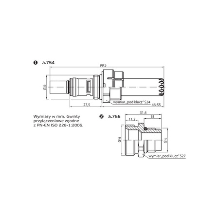 Przepływomierz A.754 TV 1/2" (0-5l/min.)