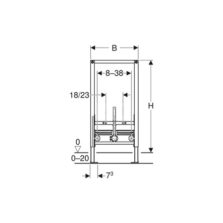 Podłączenie GEBERIT Mepla, brąz, 1/2'' (GW x przyłącze mf), 73 mm