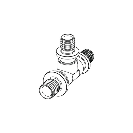 Trójnik TECE flex brąz 63 x 50 x 63 GZ