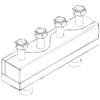 Rozdzielacz hydrauliczny FERRO RSHI03, odgałęzień: 3 (1 1/2''), z izolacją