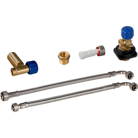 Zestaw przyłączeniowy z tyłu na środku, do modułu sanitarnego Geberit Monolith do WC, 114 cm