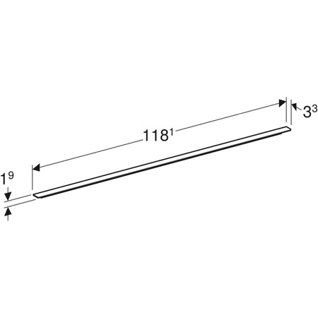 Uchwyt Geberit: Chrom błyszczący, B=118.1cm