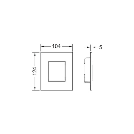 Przycisk spłukujący do stelaża do pisuaru (Mechaniczny) TECE now tworzywo, kolor biały mat