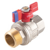 Zawór kulowy FERRO F-POWER 1 1/4'' GZ x GW, uchwyt: motylek