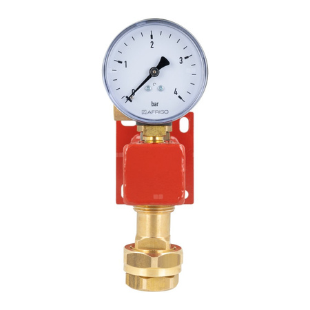 Zespół przyłączeniowy AFRISO BSS 3/4'' GW x szybkozłącze, max. 1.5 bar + wskaźnik ciśnienia