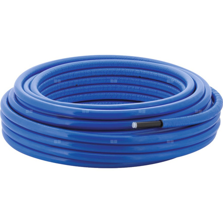 Rura PE-RT II/AL/PE-RT II GEBERIT Mepla 26 mm x 3 mm izolacja: 6 mm, izolacja kolor niebieski - kręgi 25m wielowarstwowa gładka