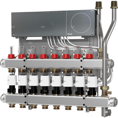 Rozdzielacz SGC, 12 connections, ICON controller 230V, flow meter, zone valve