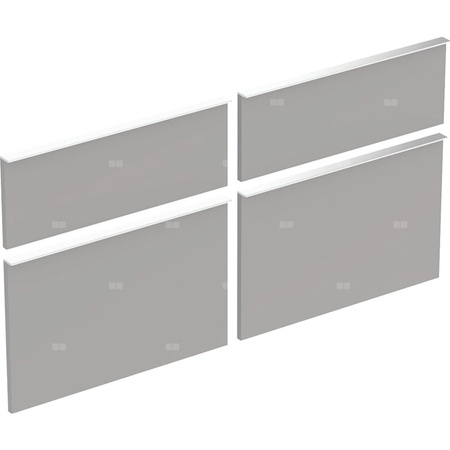 Zestaw frontów szuflad do szafki pod umywalkę podwójną GEBERIT iCon, kol. platynowy szer.1200 mm