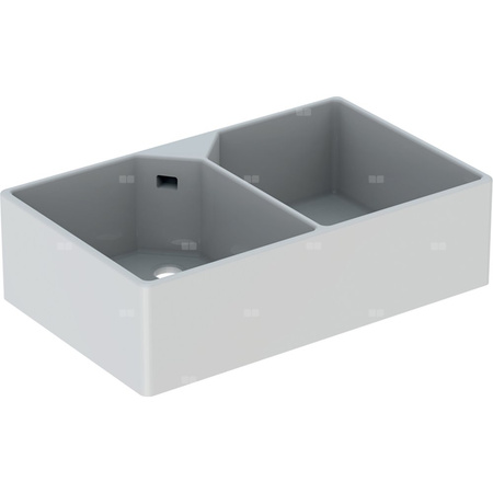 Umywalka wielofunkcyjna Geberit Publica z dwoma komorami i przelewem: 90x25x56cm, 