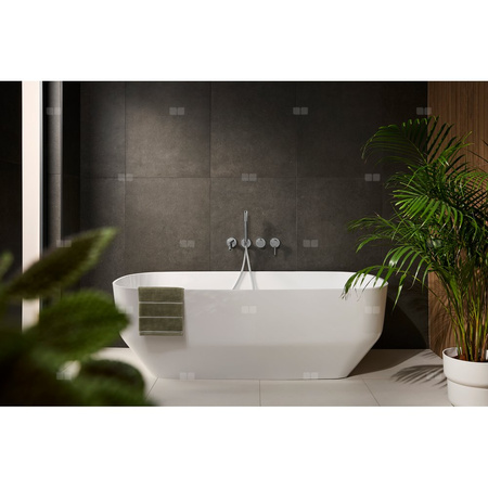 MOZA CHROM zestaw wannowy podtynkowy z baterią 3-otworową 2-funkcyjną