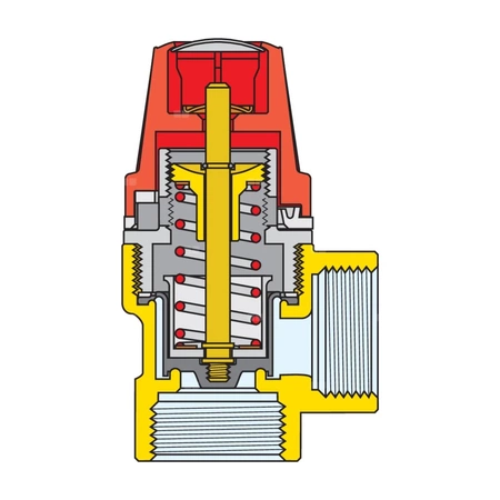 Zawór przelewowy CALEFFI 311 mosiądz 9 bar GW 3/4''
