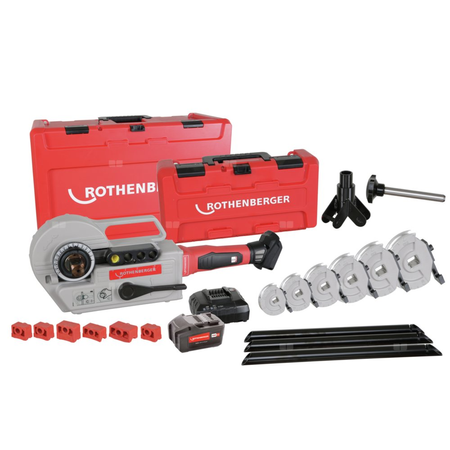 ROBEND 4000 E trójnóg, akumulator Li 4.0Ah 18V i ładowarka + zestaw segmentów gnących 1/2-5/8-3/4-7/8-11/8"