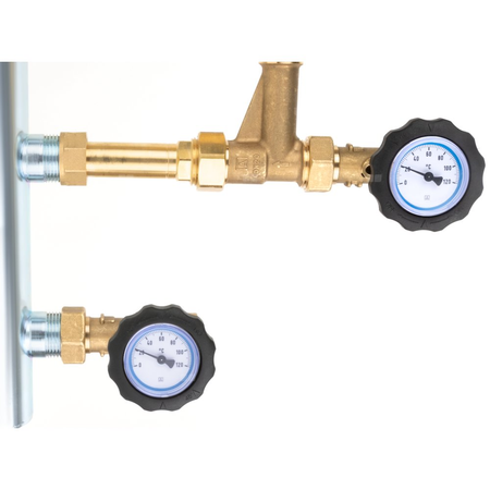 Grupa pompowa AFRISO BPS 901 AP GZ x GW 1'' x 3/4'', z zaworem termostatycznym, z pompą obiegową AFRISO APH 160 15-7/130 mm