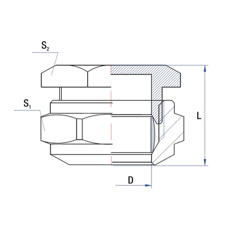 Korek RUMET mosiądz 22 mm na zacisk