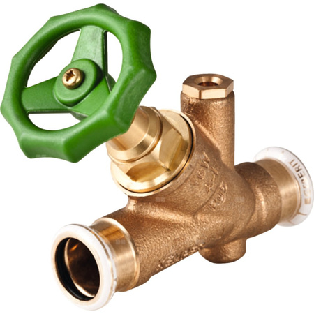 Zawór odcinający GEBERIT Mapress odcinający skośny brąz DN 15 zz x zz 18mm x 18mm