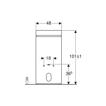 Pokrywa do modułu sanitarnego Geberit Monolith do bidetu: Średnioszary Perlglimmer / Aluminium szczotkowane