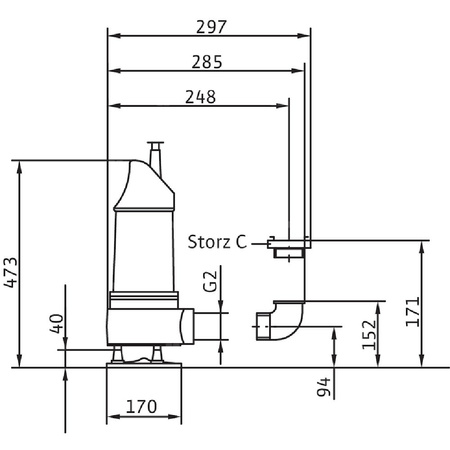 Pompa zanurzeniowa do ścieków WILO EMU KS 12 DS żeliwo 3 x 400 V, moc 1.9 W 50 Hz
