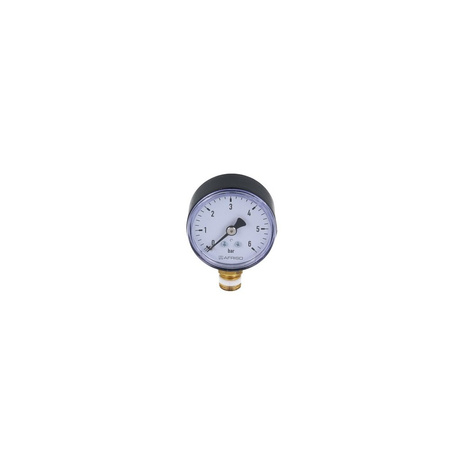 Manometr z rurką Bourdona AFRISO RF grzewczy 0/6 bar G1/4B radialne fi 50 mm, kl. 2.5%