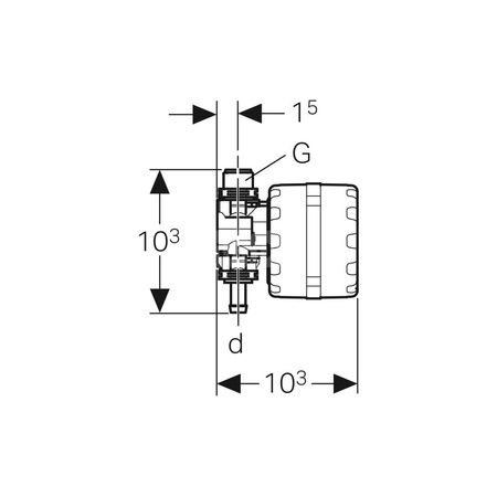 Spłukiwanie higieniczne Geberit Rapid, bez syfonu