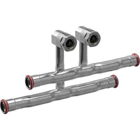 Trójnik GEBERIT Mapress 90' stal niestopowa 22 mm x 15 mm x 22 mm (mufa zaciskowa x śrubunek przyłączeniowy do eurokonus x mufa zaciskowa)