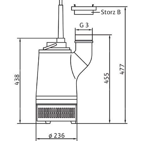 Pompa zanurzeniowa do ścieków WILO EMU KS 24 D SVA+V żeliwo 3 x 400 V, moc 2.85 W 50 Hz
