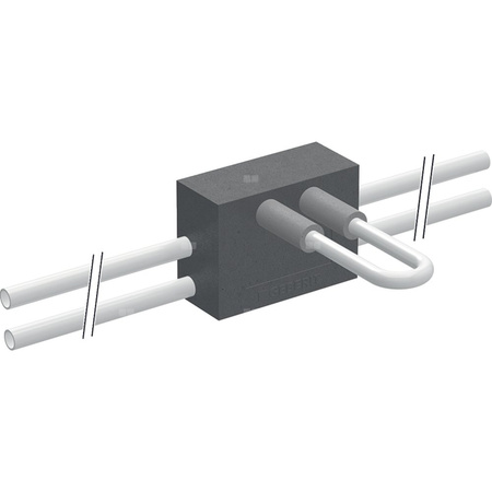 Blok montażowy typ T Geberit: Materiał=PE-RT II / Al / PE-RT II, d=20mm, d1=16mm, d2=20mm