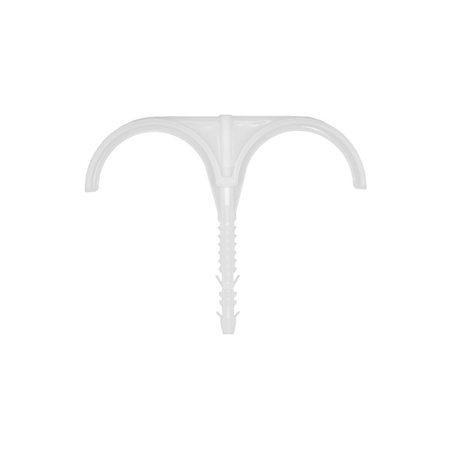 Hak podwójny do rury rekuperacyjnej do rur ogrzewania podłogowego QIK 25szt. fi63 mm