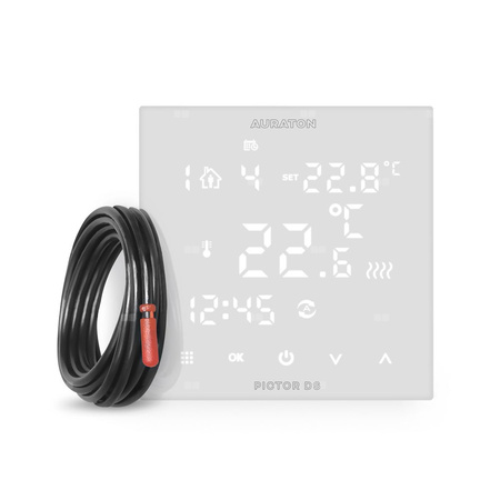 AURATON Pictor DS podtynkowy, tygodniowy, przewodowy regulator temperatury (dwuczujnikowy)