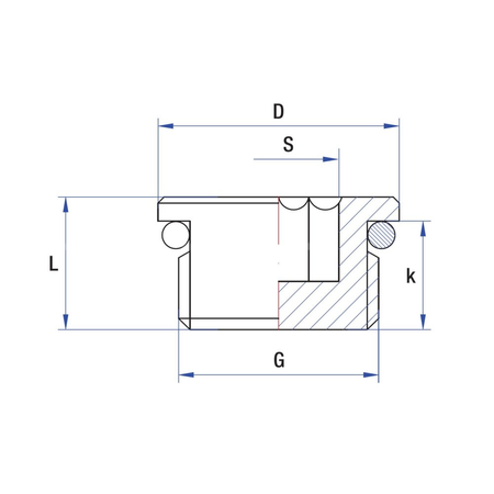 Korek RUMET mosiądz 1'' na imbus