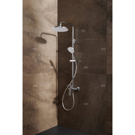 AGAT, DESZCZOWNIA Z BATERIĄ NATRYSKOWĄ, CHROM