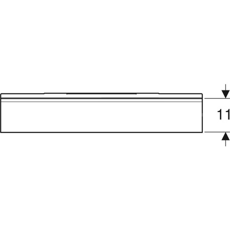 Półka ścienna Geberit: 67.5x5.5x13cm, Piaskowy szary / Malowany proszkowo, matowy