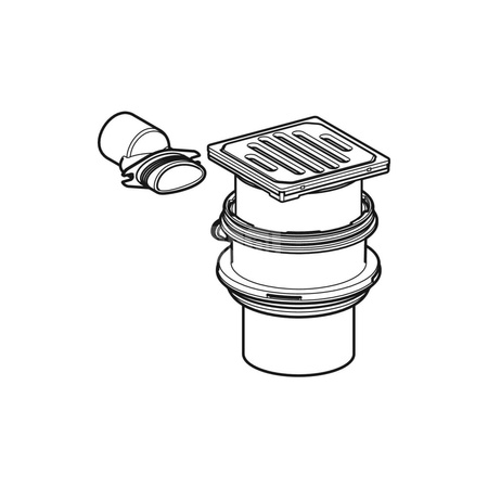 Kratka szczelinowa Geberit z ramką kratki, do wpustu podłogowego Varino i wpustu Varino 13 x 13 cm