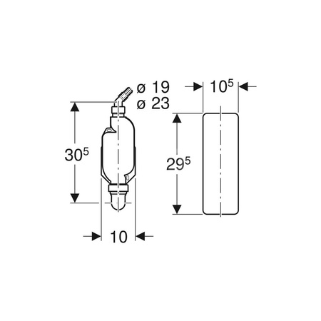 Pokrywa Geberit do syfonu natynkowego do urządzeń: Biały-alpin