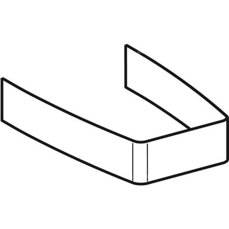 Listwa przypodłogowa do stojącej miski WC, do Geberit AquaClean 8000plus: Biały-alpin