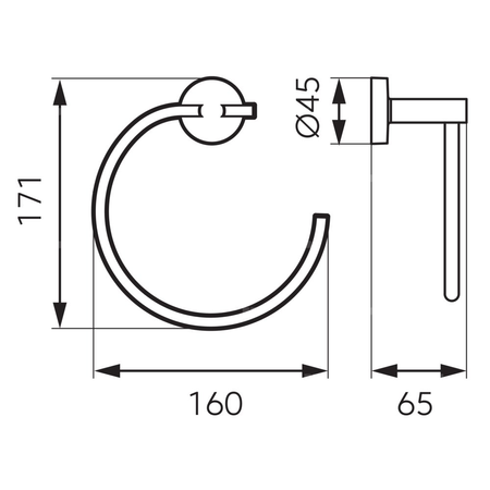 MEPHISTO wieszak na ręcznik, chrom