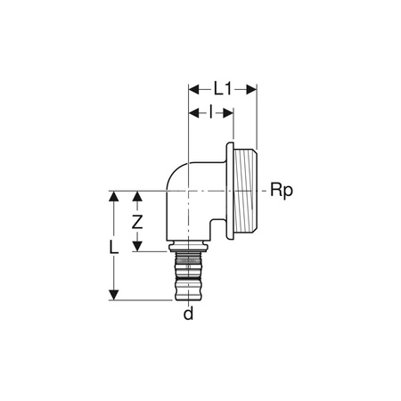 Przeciwnakrętka Geberit z metalu