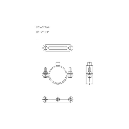 Obejma mocująca masywna NICZUK DN 58-61 mm 2