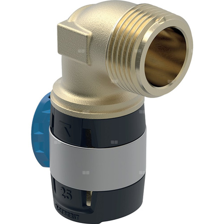 Kolano przejściowe 90' GEBERIT FlowFit, brąz bezołowiowy, 1/2'' x 16 mm (GZ x łącznik zaprasowywany)