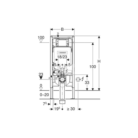 Zestaw kotew ściennych do montażu pojedynczego, do elementu montażowego Geberit Duofix do wiszących misek WC, ze spłuczką podtynkową 8 cm (2 szt.)