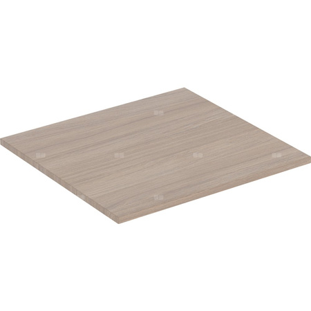 Półka Geberit iCon do elementu bocznego: B=24.6cm, Dąb / Melamina, struktura drewna, T=20.2cm