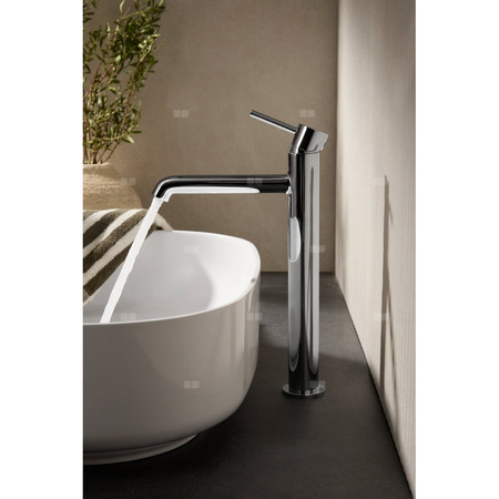 BATERIA MOZA MINI UMYWALKOWA, NABLATOWA, STOJĄCA, Z KORKIEM KLIK-KLAK, CHROM