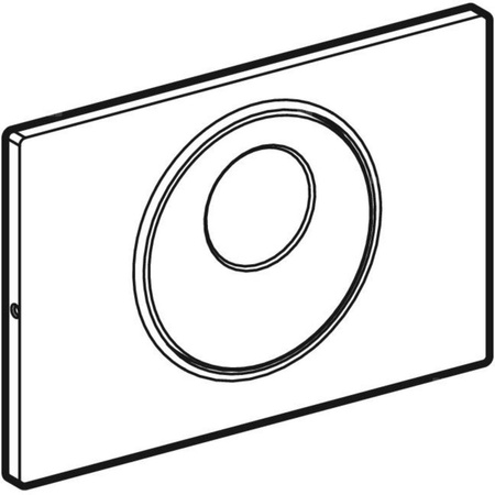 Przycisk uruchamiający Geberit Sigma10 do systemu spłukiwania WC z elektronicznym uruchamianiem spłukiwania, okrągły: Płyta i przycisk: szczotkowane, z powłoką easy-to-clean, Pierścień ozdobny: polerowany